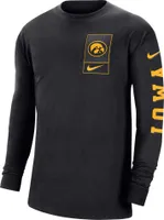 Nike Men's Iowa Hawkeyes Black Max90 Long Sleeve T-Shirt