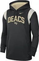 Nike Men's Wake Forest Demon Deacons Black Therma-FIT Football Sideline Performance Pullover Hoodie