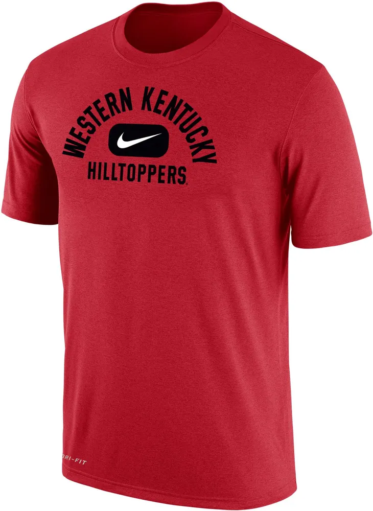 Nike Men's Western Kentucky Hilltoppers Red Dri-FIT Cotton Swoosh in Pill T-Shirt