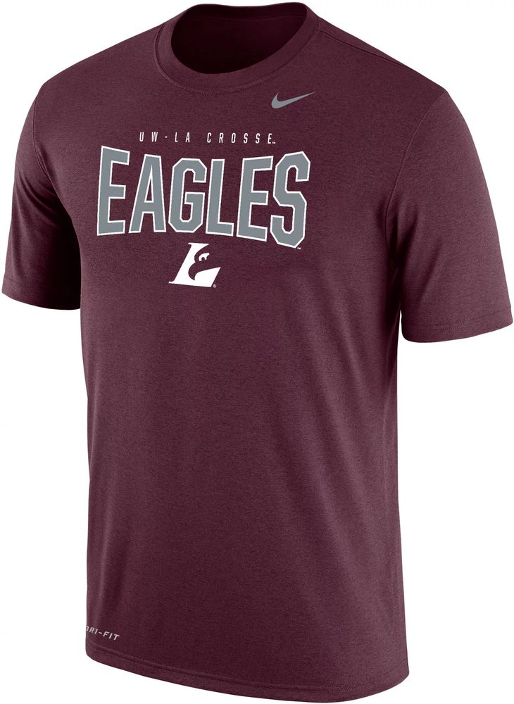 Dick's Sporting Goods Nike Men's UW-La Crosse Eagles Maroon Dri-FIT Cotton T -Shirt