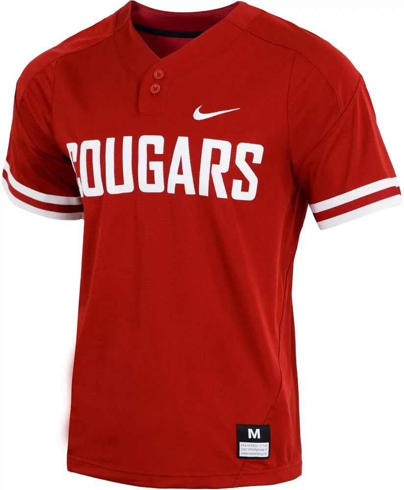 Nike Men's Washington State Cougars Crimson Two Button Replica Baseball Jersey