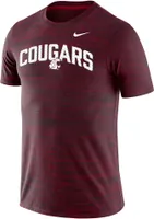 Nike Men's Washington State Cougars Crimson Dri-FIT Velocity Legend Football Sideline Team Issue T-Shirt