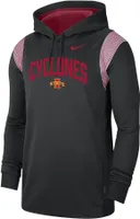 Nike Men's Iowa State Cyclones Black Therma-FIT Football Sideline Performance Pullover Hoodie