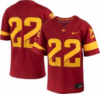Nike Men's Iowa State Cyclones #22 Cardinal Untouchable Game Football Jersey