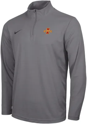 Nike Men's Iowa State Cyclones Grey Intensity Quarter-Zip Shirt