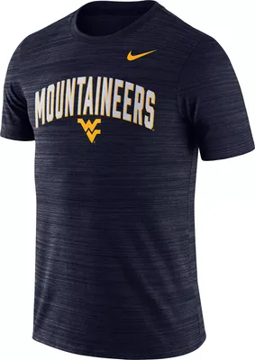 Nike Men's West Virginia Mountaineers Blue Dri-FIT Velocity Football T-Shirt