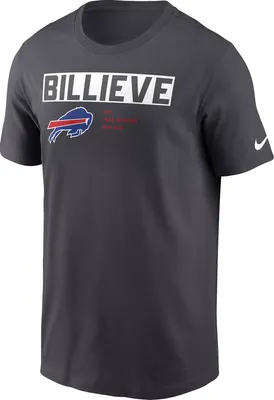 Nike Men's Buffalo Bills Billieve Anthracite T-Shirt