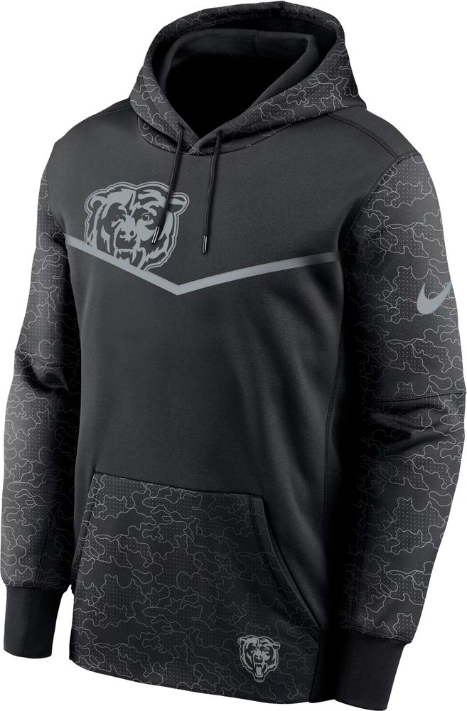 men's nike navy Chicago Bears club fleece logo pullover hoodie 