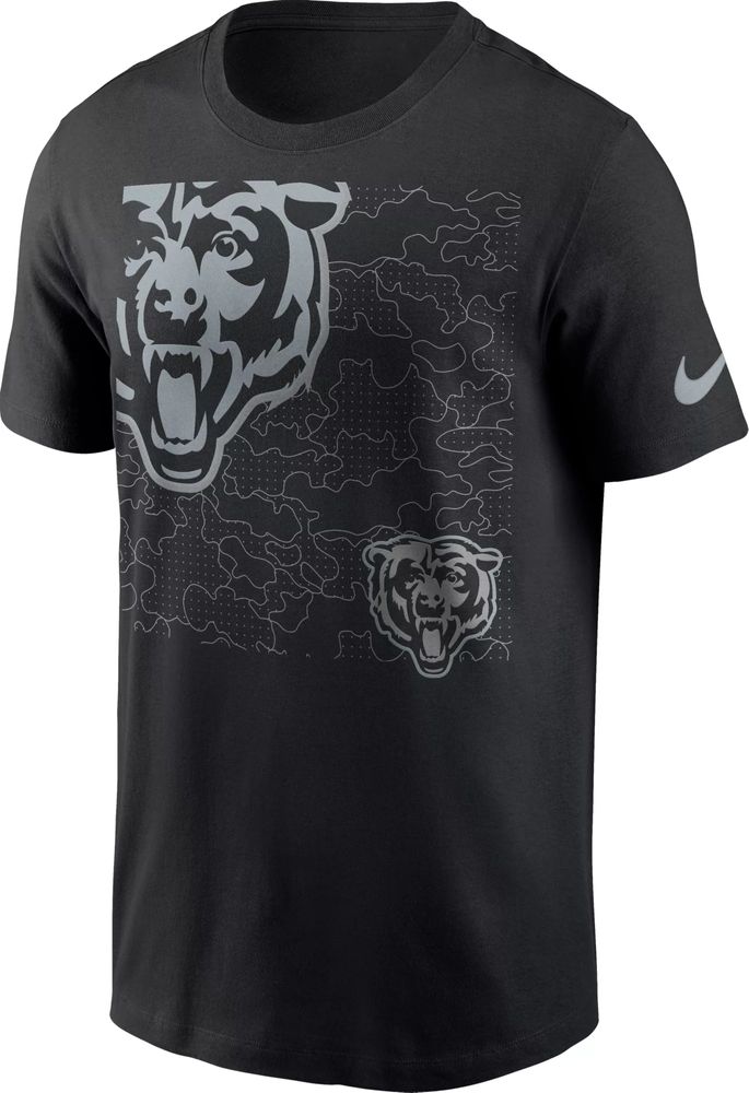 Dick's Sporting Goods Nike Men's Chicago Bears Reflective Black T-Shirt