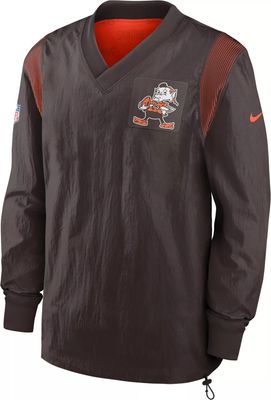 Men's Nike Brown Cleveland Browns Sideline Lockup Performance Long Sleeve T-Shirt