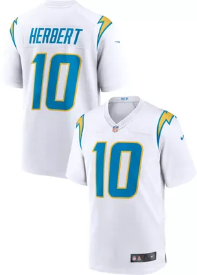 Nike Men's Los Angeles Chargers Justin Herbert #10 White Game Jersey