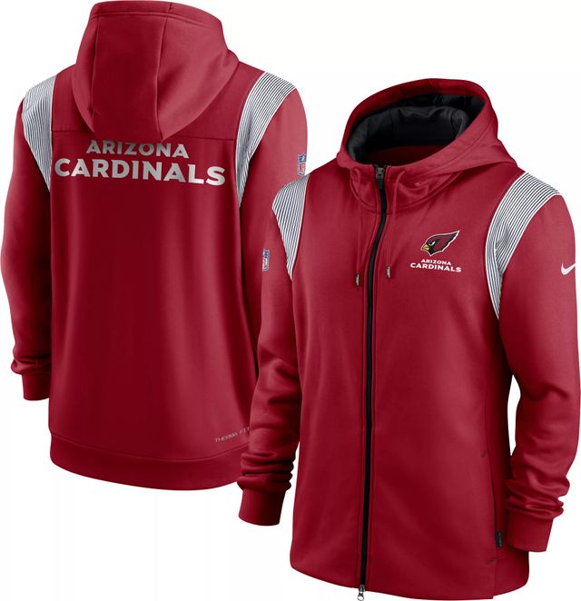 Dick's Sporting Goods Nike Men's Arizona Cardinals Sideline Therma-FIT  Full-Zip Red Hoodie