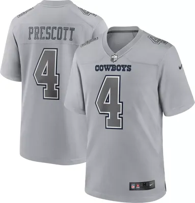 Nike Men's Dallas Cowboys Dak Prescott #4 Atmosphere Grey Game Jersey