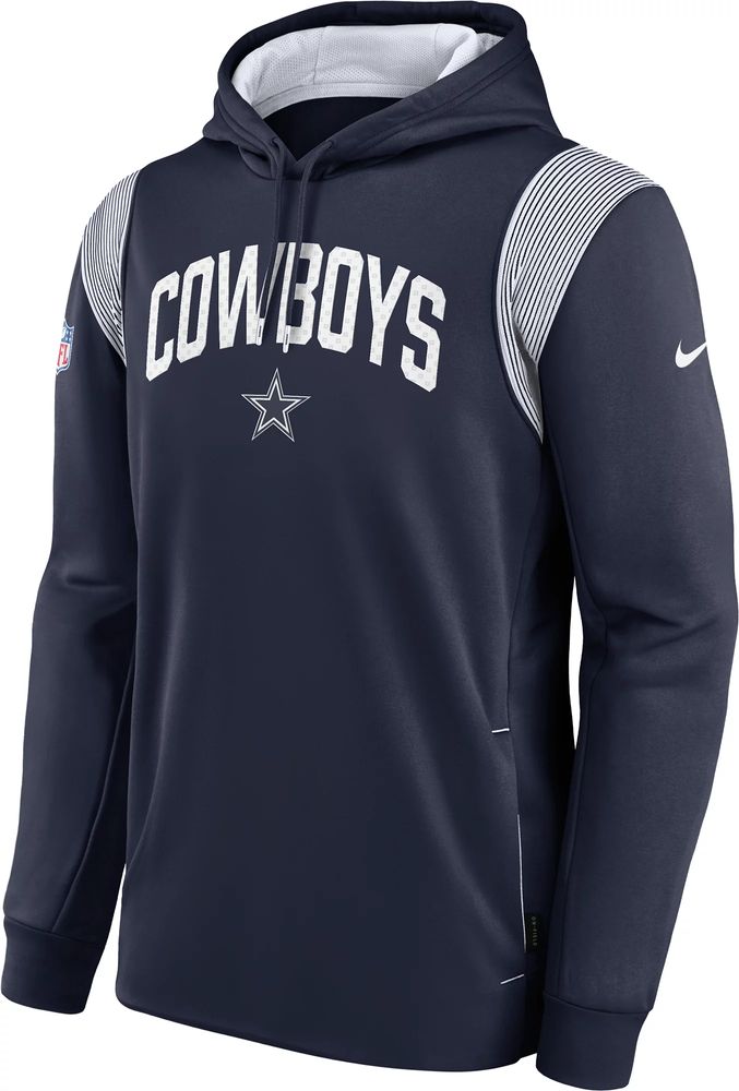Dick's Sporting Goods Nike Men's Dallas Cowboys Sideline Therma-FIT Navy  Pullover Hoodie