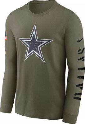 Dallas Cowboys Nike Reflective Long Sleeve T Shirt - Mens