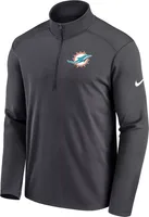 Nike Men's Miami Dolphins Logo Pacer Anthracite Half-Zip Pullover