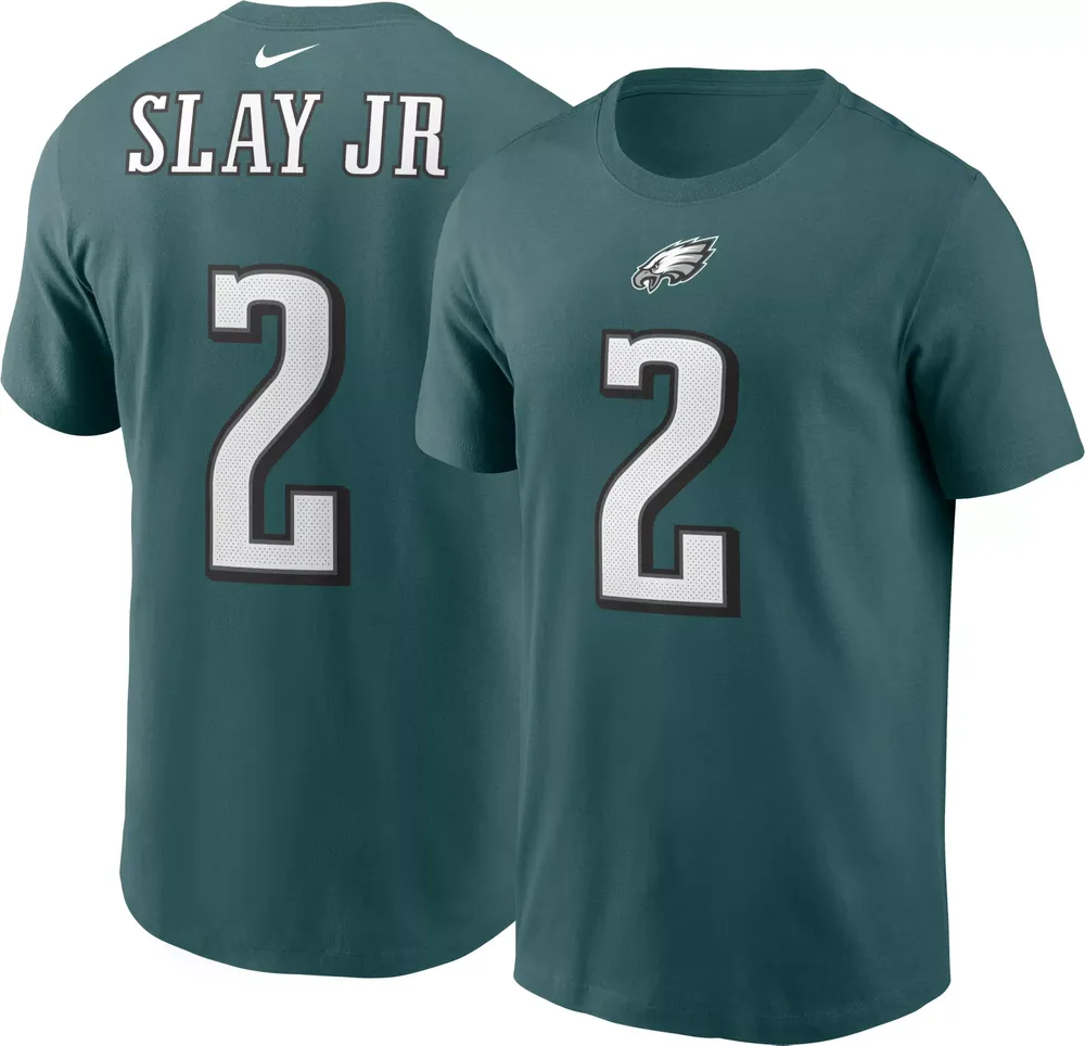 Nike Men's Philadelphia Eagles Darius Slay #2 Logo Green T-Shirt