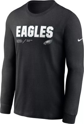 Nike Men's Philadelphia Eagles Sideline Player Black Long Sleeve T