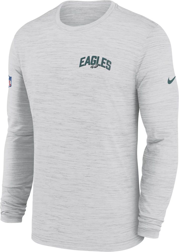 Dick's Sporting Goods Nike Men's Philadelphia Eagles Sideline Legend  Velocity White Long Sleeve T-Shirt