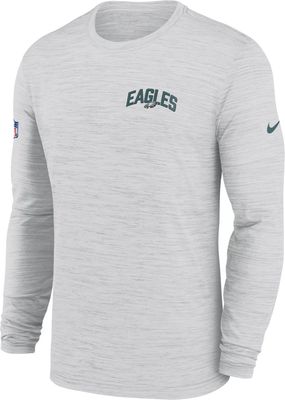 Philadelphia Eagles Nike Dri-Fit Cotton Long Sleeve Raglan T-Shirt - Mens