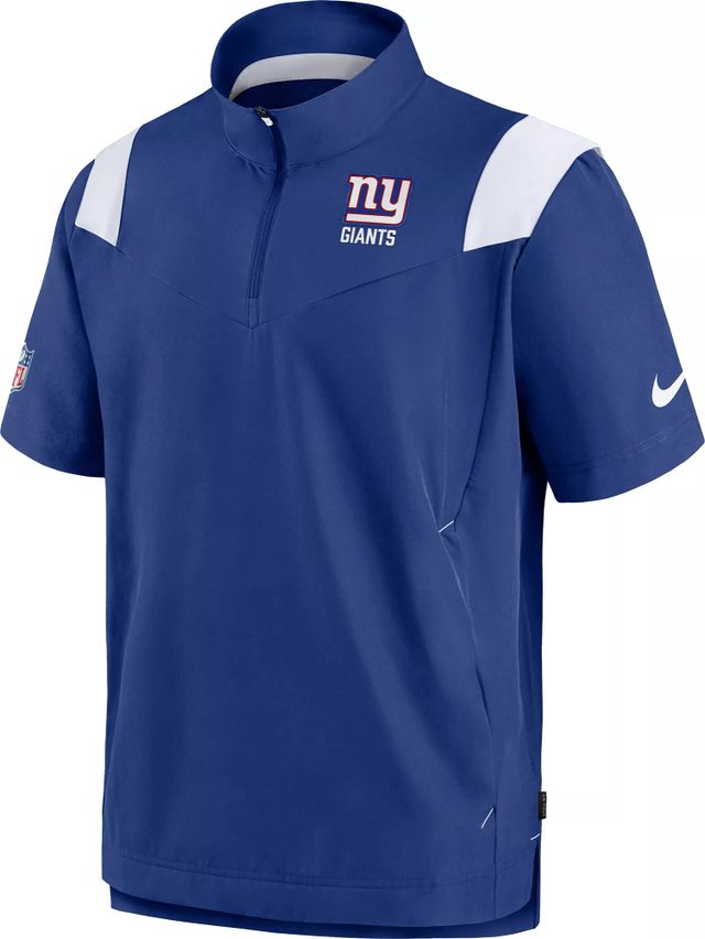 New York Giants Nike Sideline Coaches Short Sleeve Quarter-Zip Jacket -  Royal