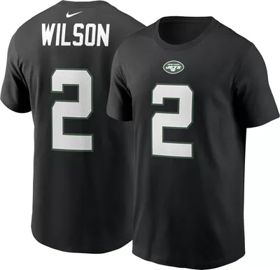 Nike Men's New York Jets Zach Wilson #2 Black T-Shirt