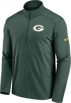 Nike Men's Green Bay Packers Logo Pacer Green Half-Zip Pullover