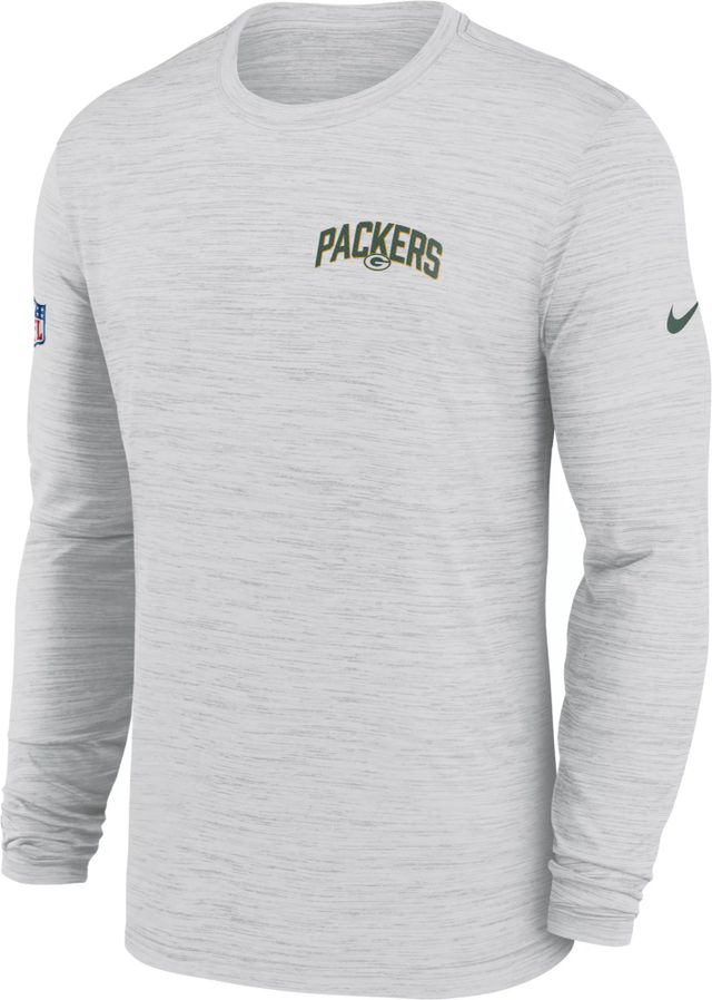 Nike Men's Green Bay Packers Sideline Velocity Grey T-Shirt