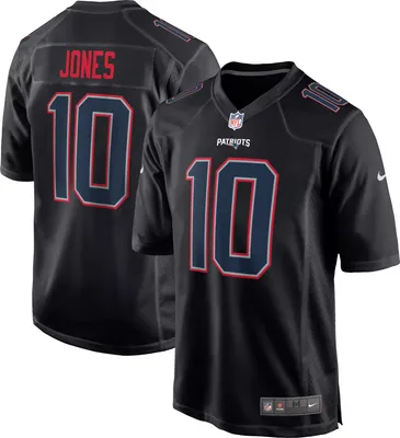 Nike Men's New England Patriots Mac Jones #10 Black Game Jersey