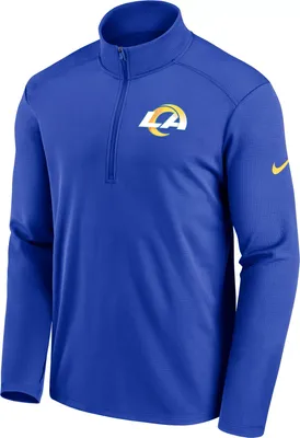 Nike Men's Los Angeles Rams Logo Pacer Royal Half-Zip Pullover