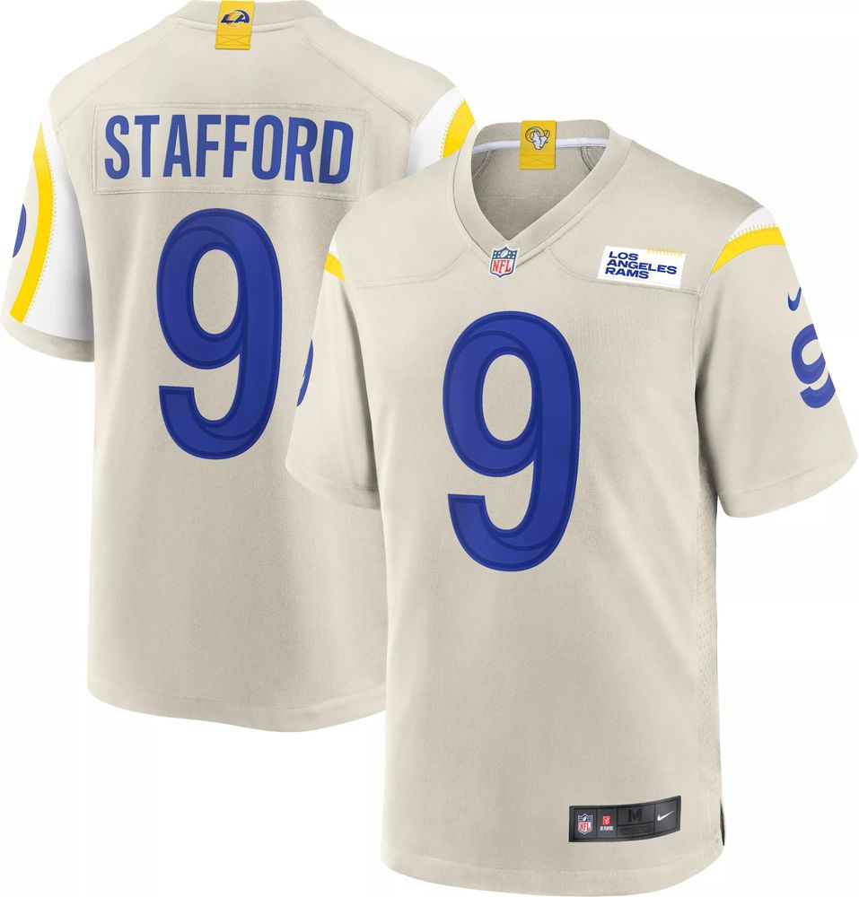 Dick's Sporting Goods Nike Men's Los Angeles Rams Matthew Stafford #9 Light  Bone Game Jersey