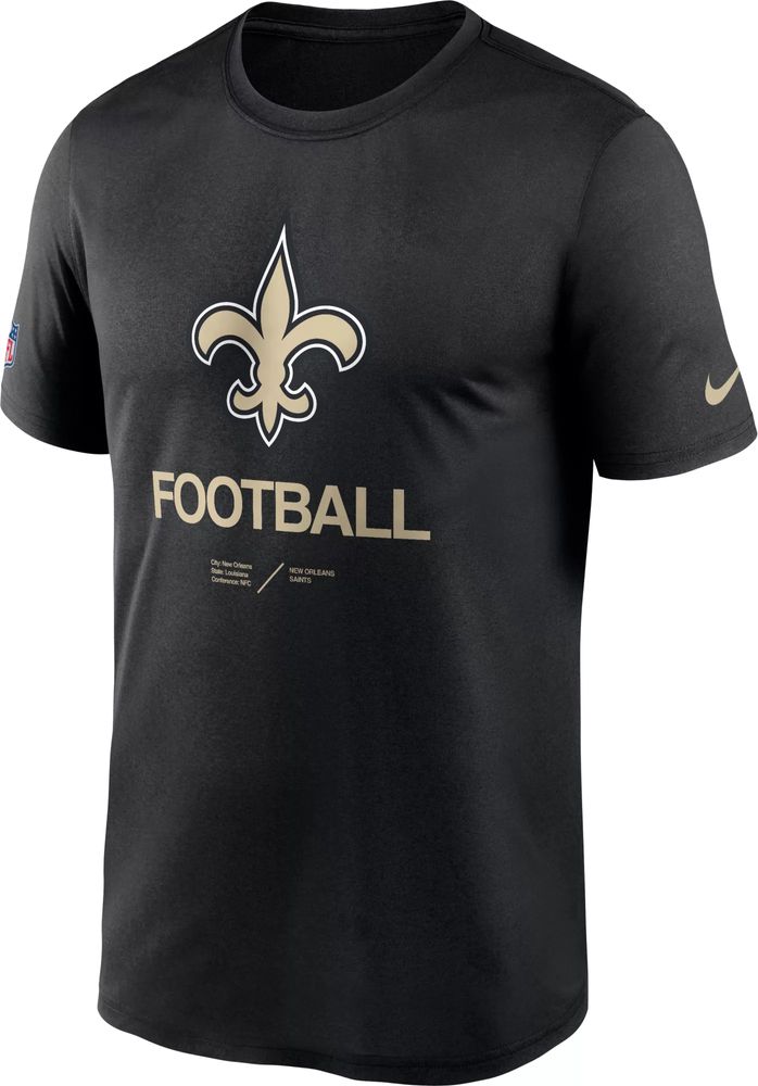 New Orleans Saints Nike Legend Sideline T-Shirt - Black - Mens