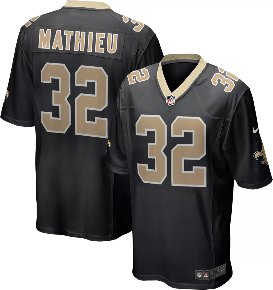 Nike Men's New Orleans Saints Tyrann Mathieu #32 Black Game Jersey