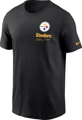 Nike Men's Pittsburgh Steelers Sideline Legend Velocity T-Shirt - White - XL (extra Large)