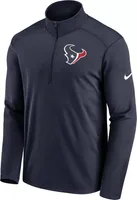 Nike Men's Houston Texans Logo Pacer Navy Half-Zip Pullover