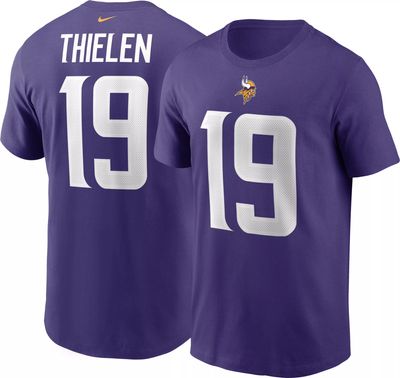 Men's Minnesota Vikings #19 Adam Thielen Purple Yellow With Patch