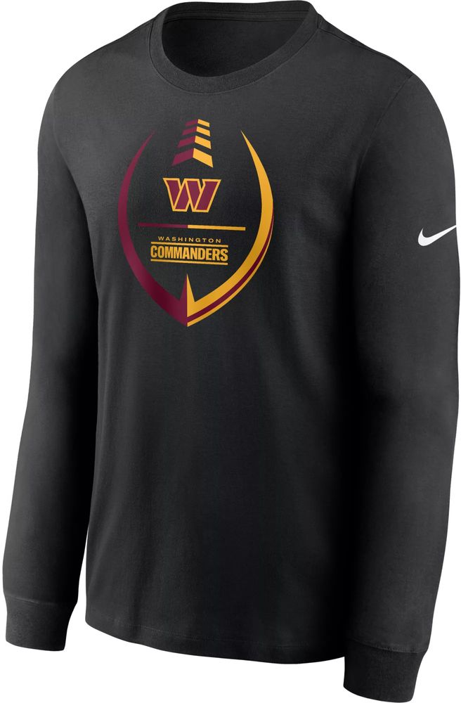 Nike Men's Washington Commanders Reflective Black Long Sleeve T-Shirt