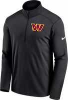 Nike Men's Washington Commanders Logo Pacer Black Half-Zip Pullover