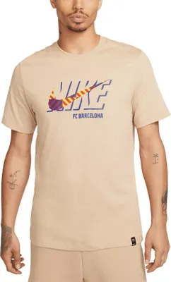 Nike FC Barcelona Swoosh Tan T-Shirt