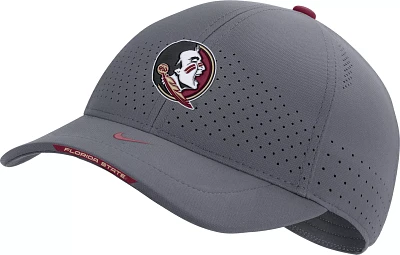 Nike Men's Florida State Seminoles Grey AeroBill Swoosh Flex Classic99 Football Sideline Hat