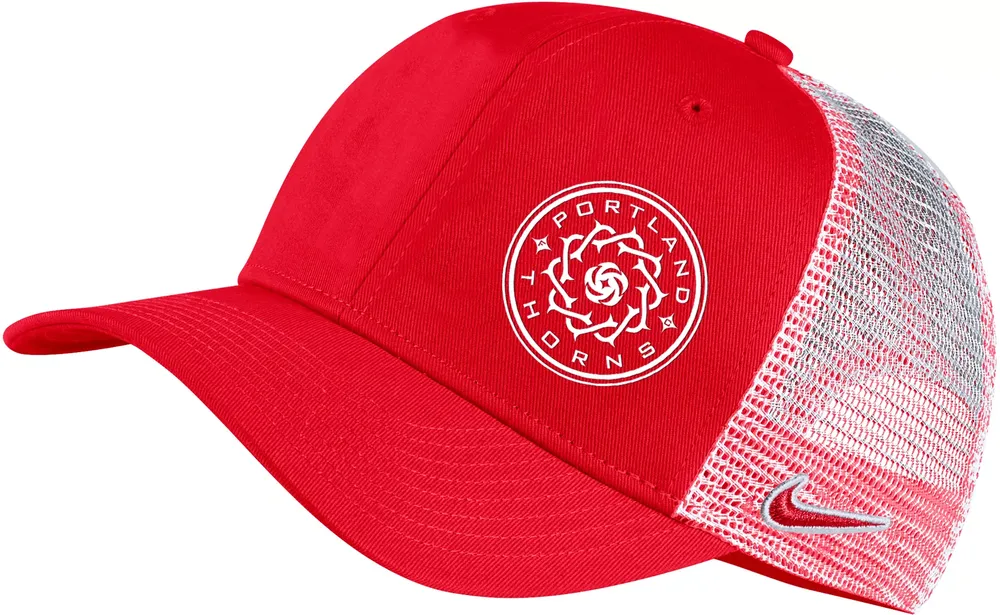 Nike Portland Thorns 2023 Logo Red Snapback Adjustable Trucker Hat