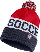 Nike USMNT '22 Wordmark Navy Pom Knit Beanie