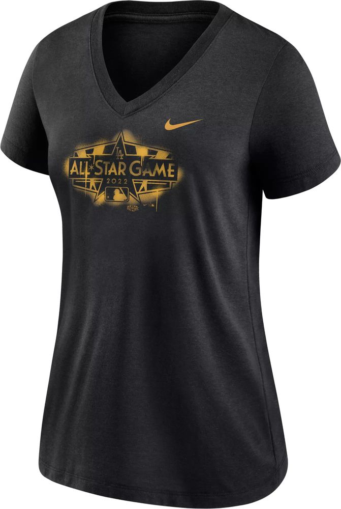 Dick's Sporting Goods Nike Women's Los Angeles Dodgers 2022 All-Star Game  V-Neck Black T-Shirt