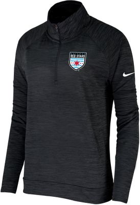 Nike Women's Chicago Red Stars Pacer Quarter-Zip Black Pullover Shirt