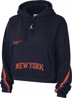 Nike Women's New York Knicks Navy Fleece Courtside Statement Hoodie