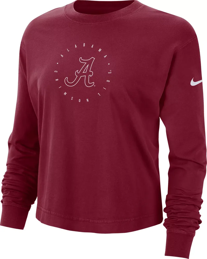 Nike Women's Alabama Crimson Tide Crimson Boxy Dust Long Sleeve T-Shirt