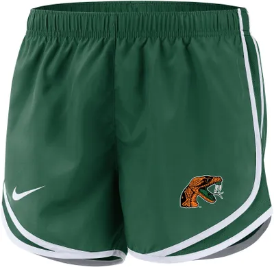 Nike Women's Florida A&M Rattlers Green Dri-FIT Tempo Shorts