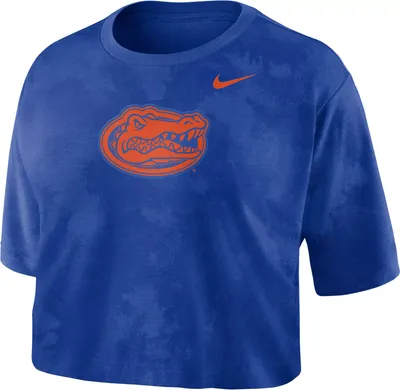 Nike Women's Florida Gators Blue Cotton Cropped T-Shirt