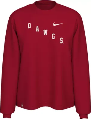 Nike Women's Georgia Bulldogs Red Varsity Boxy Long Sleeve T-Shirt