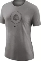 Nike Women's Ohio State Buckeyes Gray Dri-FIT Cotton Crew T-Shirt